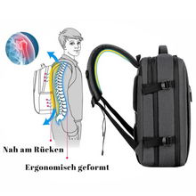 Lade das Bild in den Galerie-Viewer, Business-USB-Laptop Reiserucksack mit Komplettöffnung