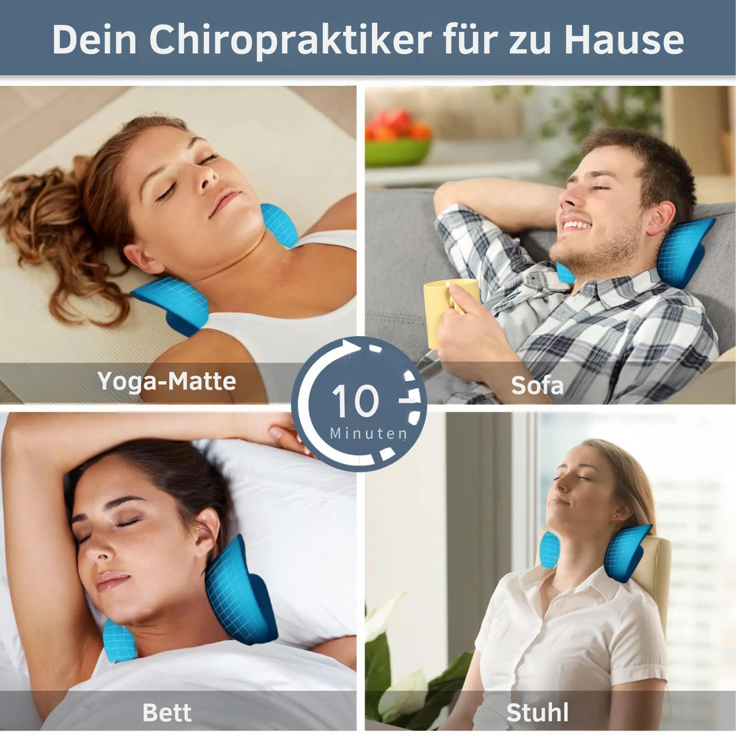 Nackenstrecker und Massage-Kissen für Schmerzlinderung und Entspannung